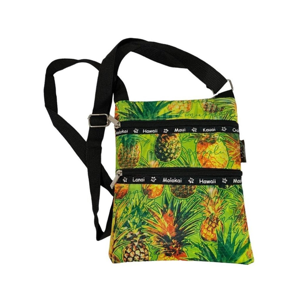 CCo Islands Crossbody Hawaii Pineapple Print‎ New Travel Bag Purse